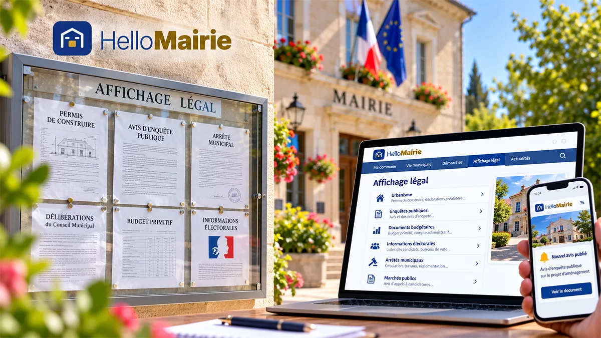 Affichage légal en mairie : ce qui doit aussi être en ligne