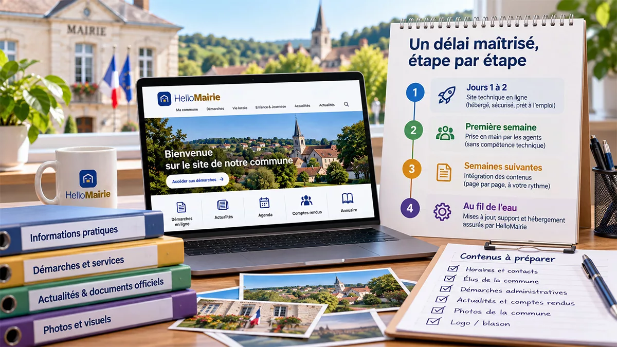 Combien de temps pour créer le site internet d'une mairie ?