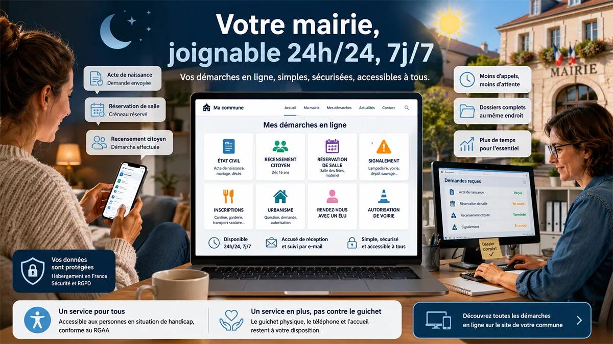 Démarches en ligne : et si vos habitants faisaient leurs demandes à 2 h du matin ?