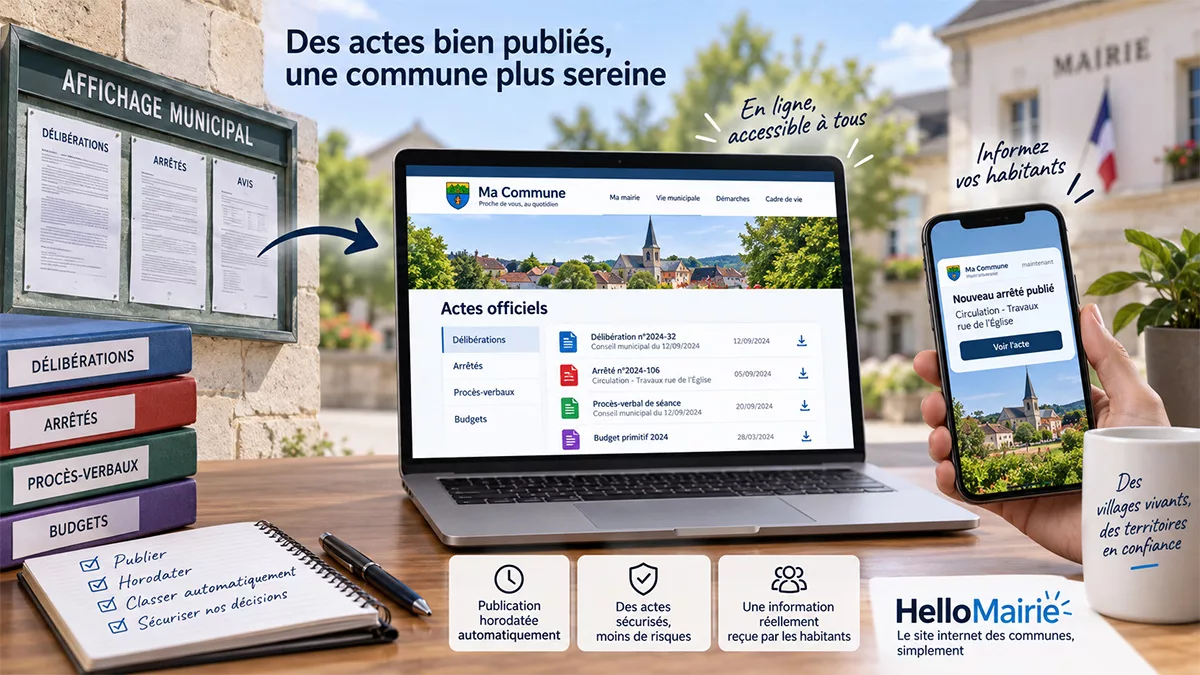Publier les actes de la commune en ligne : ce qui a changé depuis 2022